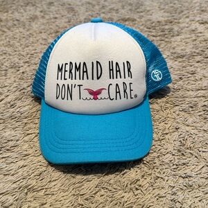 Little Girls “Mermaid Hair Don’t Care” trucker hat.